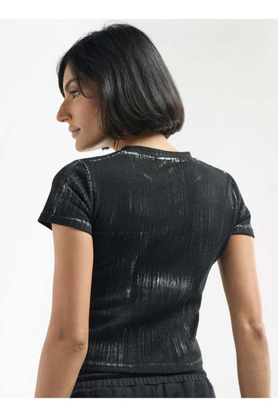 FAV All-Over Print Crew Neck T-shirt with Short Sleeves