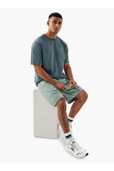Kappa Textured Shorts with Drawstring Closure and Pockets