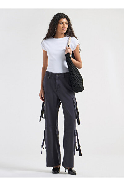 FAV Ribbed Crew Neck Bodysuit With Extended Sleeves