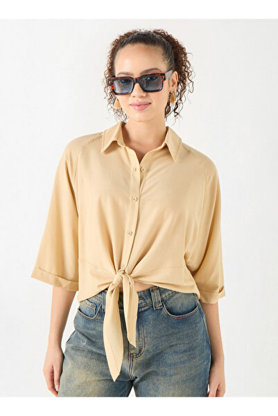 Lee Cooper قميص بقصّة عادية مع ياقة وربطة عنق