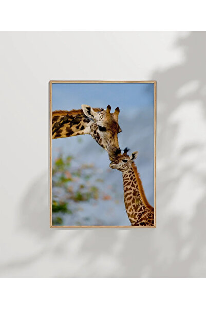 VOGLOO Giraffe Mother and Baby Poster