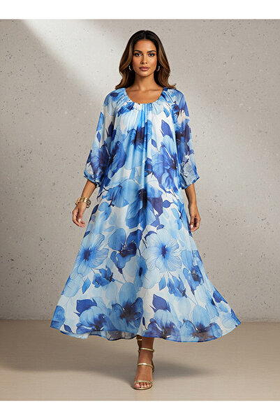Iconic Floral Print Midi Dress with Pockets