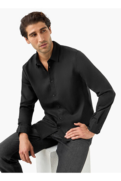 FAV قميص بقصّة عادية وأكمام طويلة