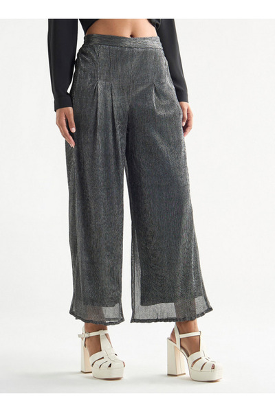 FAV Ribbed Flexi Waist Wide Leg Pants With Elasticised Waistband