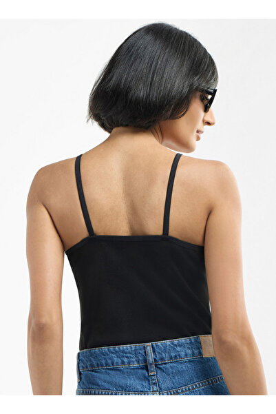 FAV Ribbed Sleeveless Bodysuit With V-neck