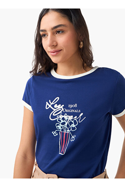 Lee Cooper Printed T-shirt with Crew Neck and Raglan Sleeves
