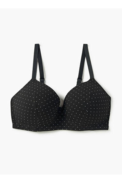 FAV حمالة صدر داعمة بطبعة منقطة مع تفاصيل فيونكة وأشرطة قابلة للتعديل