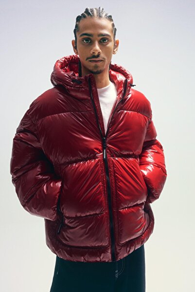 Bershka Kapüşonlu şişme ceket