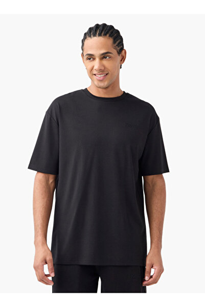 Kappa تي شيرت برقبة دائرية وأكمام قصيرة مع تفاصيل الشعار