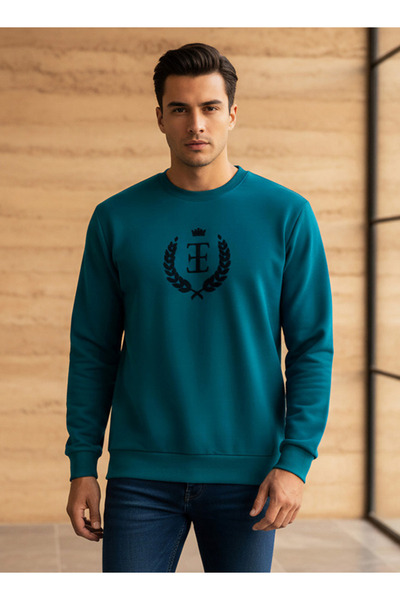 Emperor Men Relaxed Fit Cotton Blend Sweatshirt