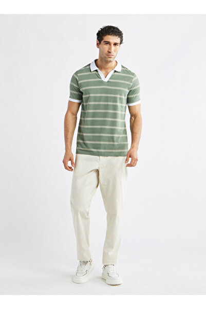 FAV Striped Polo T-shirt with Short Sleeves