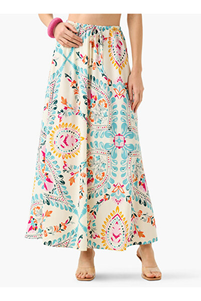 FAV Printed Maxi Skirt with Tie-Up Detail