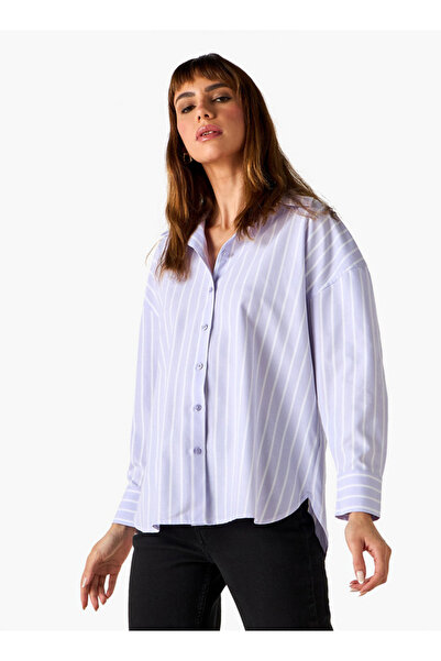 FAV قميص أكسفورد مخطط بقصّة عادية