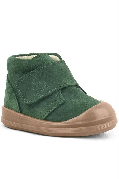 Rakerplus Yoohoo Genuine Leather Green Velcro Unisex Baby Boots