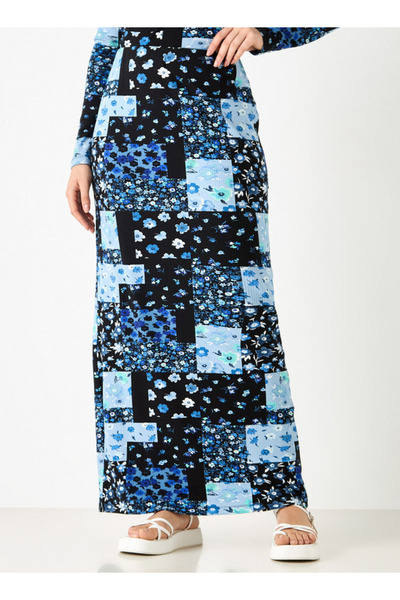 Lee Cooper Floral Print Maxi Skirt With Slit Detail