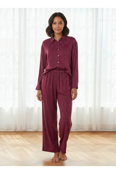 FAV Pyjama Set Shirt Style & Trousers Viscose