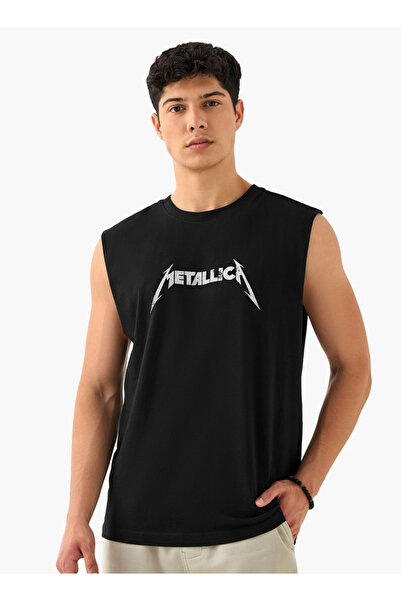 SP Characters Metallica Print Crew Neck Sleeveless T-shirt