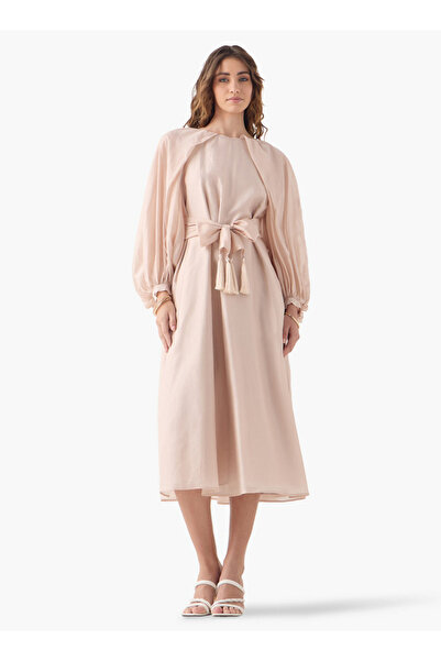 Iconic فستان بأكمام واسعة مع أربطة