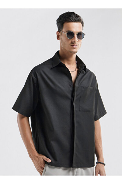 FAV Regular Fit Shirt with Collar and Short Sleeves