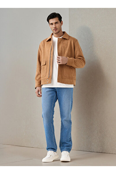 Iconic Men Regular Fit Zip Through Biker Jacket