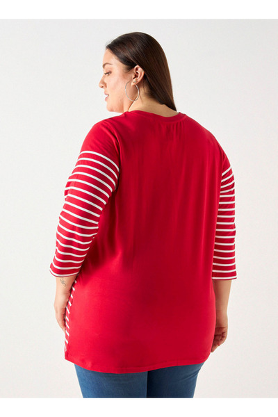 Ulla Popken JELLY FISH STRIPE TEE