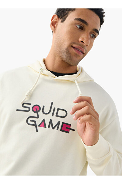 SP Characters Squid Game Print Hooded Sweatshirt with Long Sleeves