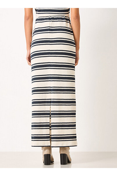Lee Cooper Striped Skirt With Slit Detail