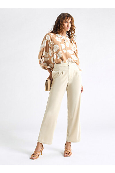 FAV Textured Wide Leg Pants with Pockets