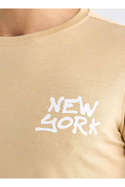 FAV Typographic Print T-shirt with Crew Neck and Short Sleeves