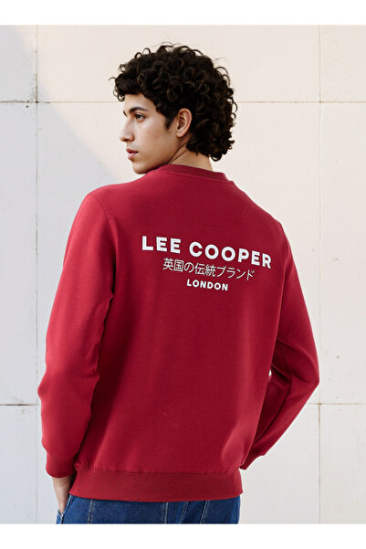 Lee Cooper Men Regular Fit Logo Print Cotton Sweatshirt