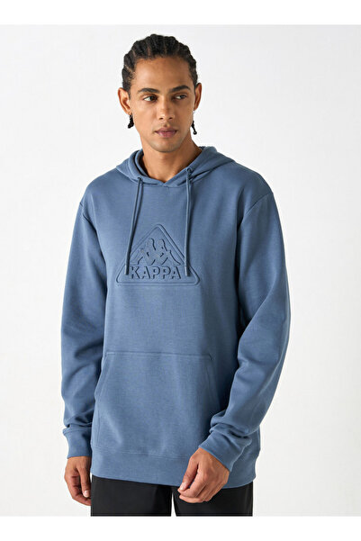 Kappa Embossed Sweatshirt with Long Sleeves and Pocket