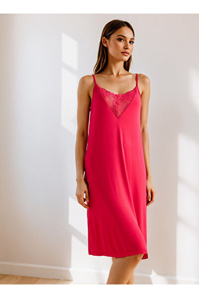 FAV Lace Detail Night Dress with Adjustable Straps