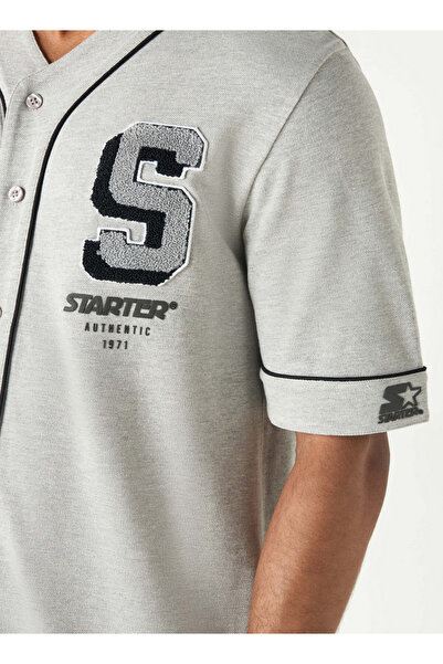 Starter Regular Fit Printed V-neck Shirt