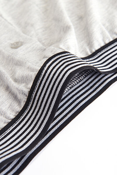 Dagi Γκρι μελανζέ με τύπωμα βαμβακερό μπόξερ