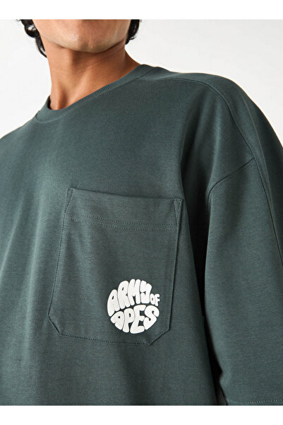 SP Characters Army of Ape Print Crew Neck T-shirt with Short Sleeves and Chest Pocket