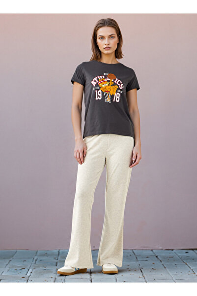 SP Characters Garfield Print T-shirt with Crew Neck