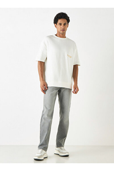 Lee Cooper Embroidered Crew Neck T-shirt With Short Sleeves