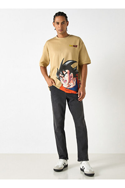 SP Characters تي شيرت مطبوع عليه Dragon Ball Z مع رقبة دائرية وأكمام قصيرة