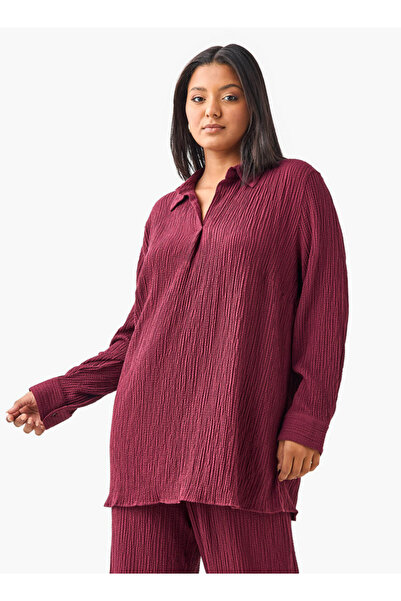 Ulla Popken Plus Size Ulla Popken Textured Resort Top