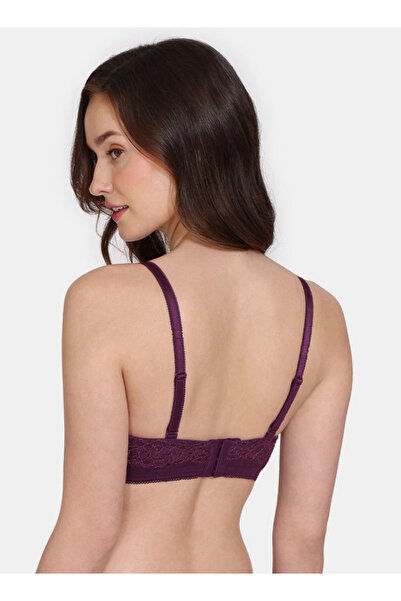 Zivame Lace Detail Padded Wired Balconette Bra with Detachable Straps
