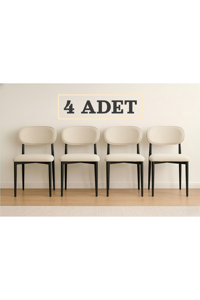 JoyMassa POLO SANDALYE SİYAH AYAKLI ( 4 ADET )