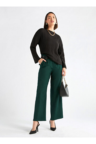 FAV Ribbed High Neck Sweater with Long Sleeves