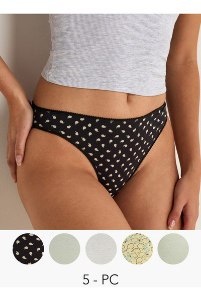 FAV Set of 5 - Assorted Bikini Briefs with Elasticated Waistband