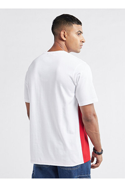FAV Colourblock T-shirt with Crew Neck and Short Sleeves