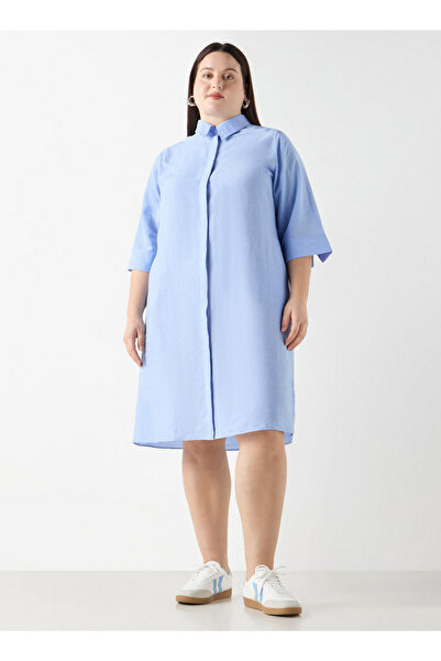 Ulla Popken Plus Size Shirt Dress With Pocket