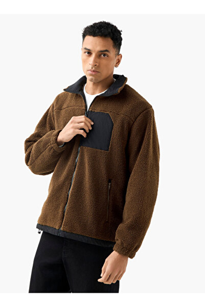 FAV جاكيت صوف رجالي ذو وجهين بقصّة عادية