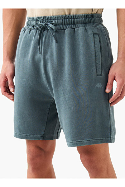 Kappa Textured Shorts with Drawstring Closure and Pockets