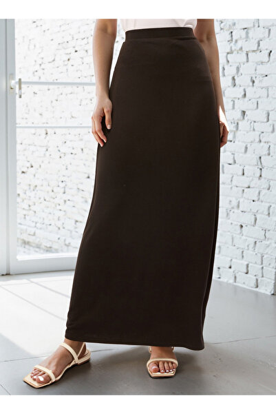 FAV تنورة ماكسي على شكل حرف A مع حزام خصر مطاطي