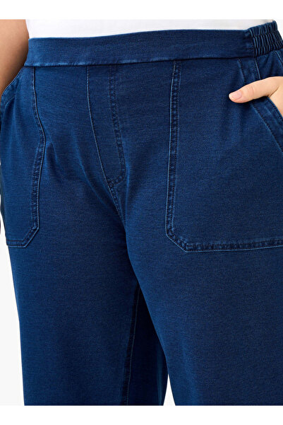 Ulla Popken Plus Size Ulla Popken Wide Leg Jeans with Pockets