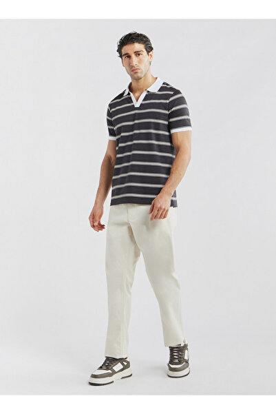 FAV Striped Polo T-shirt with Short Sleeves